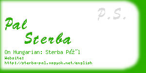 pal sterba business card
